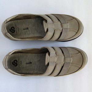Clarks Cloudsteppers Sillian Stork Tan Shoe Sz 9W